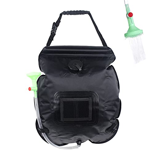 SUMMITDRAGON Solarbetriebene Camping-Tasche für Camping, 20 l, für Outdoor, Reisen, tragbar, für Sonnendusche, Wassertasche für Strand, Schwimmen von SUMMITDRAGON