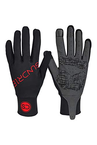 SUNDRIED Touch-Screen-Cycle-Handschuhe warme Lange Finger Unisex Cycling Apparel (XXL, Schwarz) von SUNDRIED