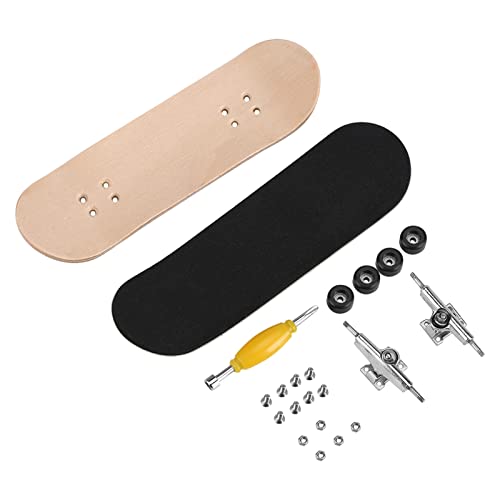 Griffbrett aus Ahornholzlegierung, Finger-Skateboards, Solides, Langlebiges Rollschuh-Spielzeug, Reduziert Stress, (Black) von SUNGOOYUE