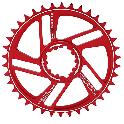 SUNGOOYUE Bike Kettenblatt, 38T Kettenblatt 3mm Offset Direct Mount Narrow Wide Kettenblatt f¨¹r SRAM GXP Kurbel(rot),Fahrr?der und Ersatzteile von SUNGOOYUE