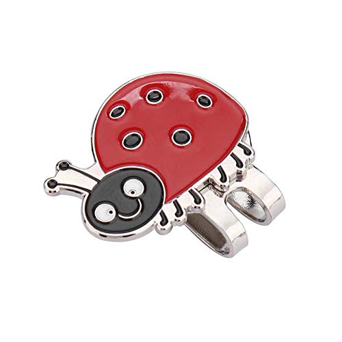 SUNGOOYUE Golfballmarker, Damen, Edelstahl, Magnetisch, Golfhut-Clip, Ballmarker für Golfschläger (Ladybug) von SUNGOOYUE