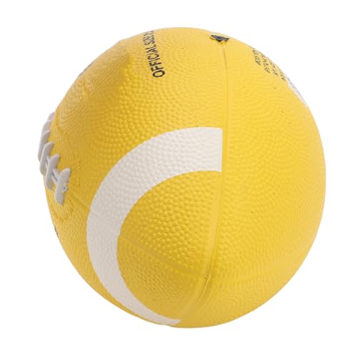 SUNGOOYUE Rugby-Ball, Professioneller, Leichter Elastizitäts-Trainingsball für Anfänger und Teenager, Gelb, Größe 3, Gummi SUNGOOYUE Rugby-Ball, Professioneller, Leichter Elastizitäts-Trainingsball für Anfänger und Teenager, Gelb, Größe 3, Gummi von SUNGOOYUE
