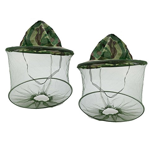 SUNREEK 2 Stück Camouflage Imkerei Imkerei Mückenschutz Biene Insekten Fliegenmaske Hut mit Netzkopf Netz Gesicht Schutz Ausrüstung für die Fischerei im Freien SUNREEK 2 Stück Camouflage Imkerei Imkerei Mückenschutz Biene Insekten Fliegenmaske Hut mit Netzkopf Netz Gesicht Schutz Ausrüstung für die Fischerei im Freien von SUNREEK