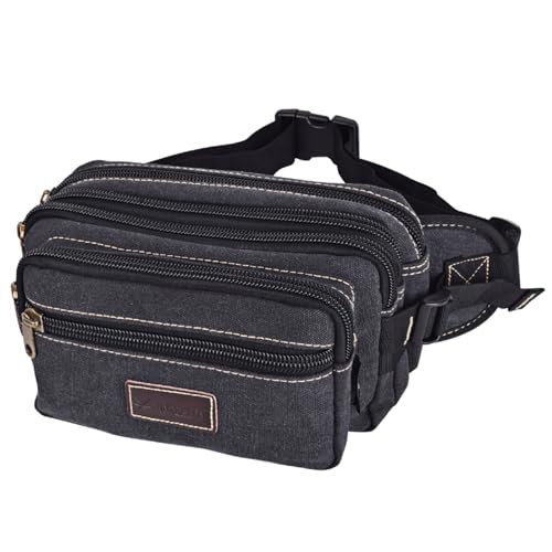SUNSEATON Hohe Kapazität Gürteltasche, Multifunktionale Hüfttasche mit 6 Fächer Reißverschluss geeignet für Reise Wanderung und alle Outdoor - Schwarz SUNSEATON Hohe Kapazität Gürteltasche, Multifunktionale Hüfttasche mit 6 Fächer Reißverschluss geeignet für Reise Wanderung und alle Outdoor - Schwarz von SUNSEATON