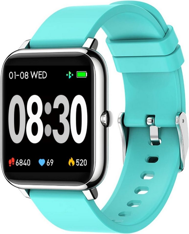 SUPBRO für Damen Herren Mit Fitness Armband Tracker Smartwatch (1,4 Zoll, Android iOS), mit Schrittzähler Pulsmesser Stoppuhr Touch Screen Wasserdicht IP67 von SUPBRO