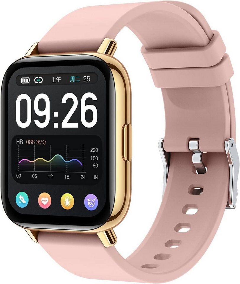 SUPBRO Smartwatch (1,69 Zoll, Android iOS), Fitness Tracker IP68 Wasserdicht mit Pulsmesser Schlafmonitor Sportuhr von SUPBRO