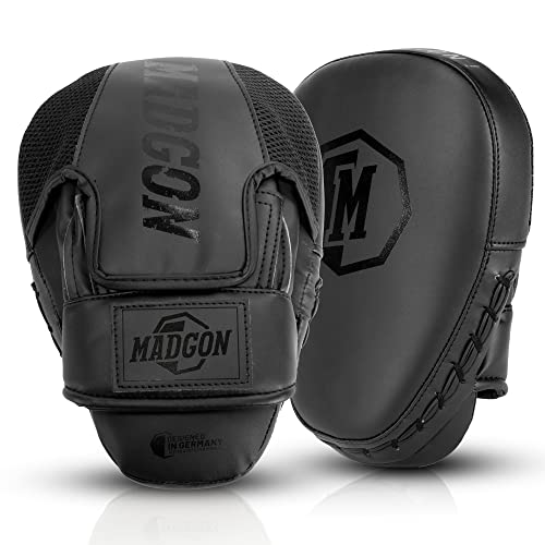 MADGON Premium Pratzen für optimale Schlagdämpfung, 1 Paar Boxpratzen für Boxen, Kampfsport, MMA, Kickboxen, Taekwondo von MADGON