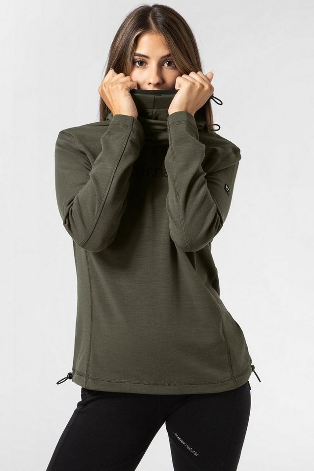 SUPER.NATURAL Hoodie Merino Hoodie W ALPINE HOODED wärmender Merino-Materialmix SUPER.NATURAL Hoodie Merino Hoodie W ALPINE HOODED wärmender Merino-Materialmix von SUPER.NATURAL