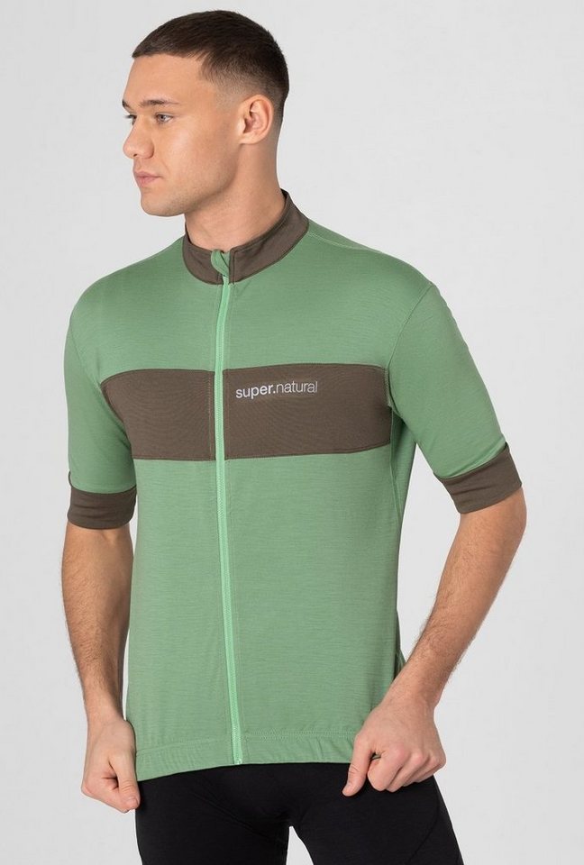 SUPER.NATURAL Radtrikot Merino Fahrradtrikot M GRAVIER CAMISA Merino-Materialmix mit reflektierenden Logos SUPER.NATURAL Radtrikot Merino Fahrradtrikot M GRAVIER CAMISA Merino-Materialmix mit reflektierenden Logos von SUPER.NATURAL