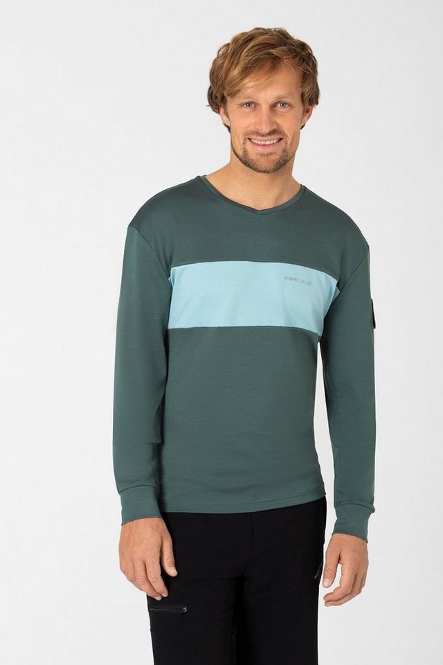 SUPER.NATURAL Radtrikot Merino Fahrradtrikot M GRAVIER LS Merino-Materialmix mit reflektierenden Logos SUPER.NATURAL Radtrikot Merino Fahrradtrikot M GRAVIER LS Merino-Materialmix mit reflektierenden Logos von SUPER.NATURAL
