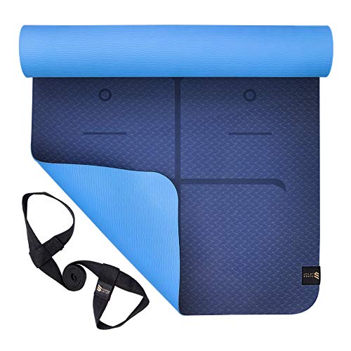 SUPERLETIC Yoga-Matte Professional aus TPE, rutschfest, Anti-allergisch, schadstofffrei, 100% biologisch abbaubar, 183 x 61 cm, 5 mm stark, mit Trage-Gurt SUPERLETIC Yoga-Matte Professional aus TPE, rutschfest, Anti-allergisch, schadstofffrei, 100% biologisch abbaubar, 183 x 61 cm, 5 mm stark, mit Trage-Gurt von SUPERLETIC