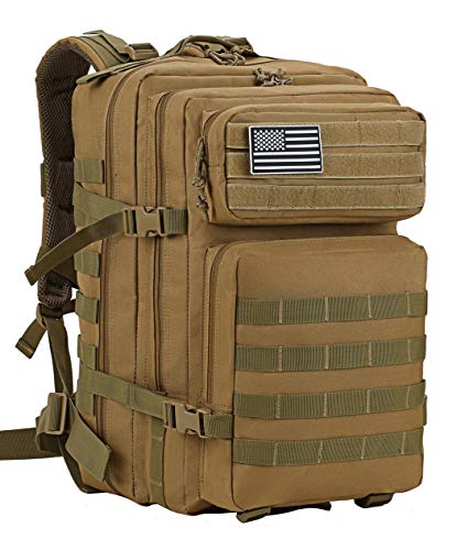 Supersun Militär Rucksack 45L Taktischer Bundeswehr Groß Herren Wasserdicht Outdoor Army Arbeitsrucksack Molle Armee Rucksack von Supersun