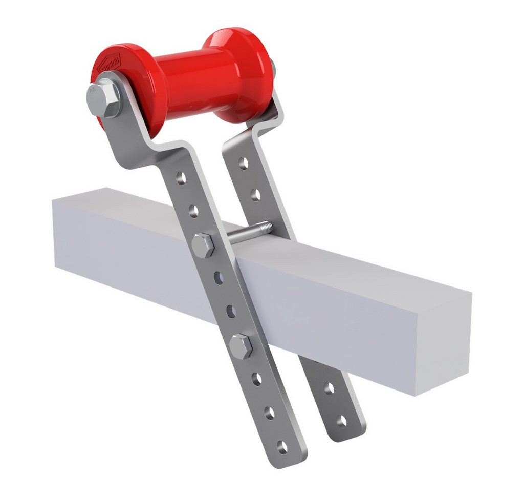 SUPROD Auffahrrampe Polyurethan Kielrolle mit Halter H verzinkt 125 / 60 mm SUPROD Auffahrrampe Polyurethan Kielrolle mit Halter H verzinkt 125 / 60 mm von SUPROD