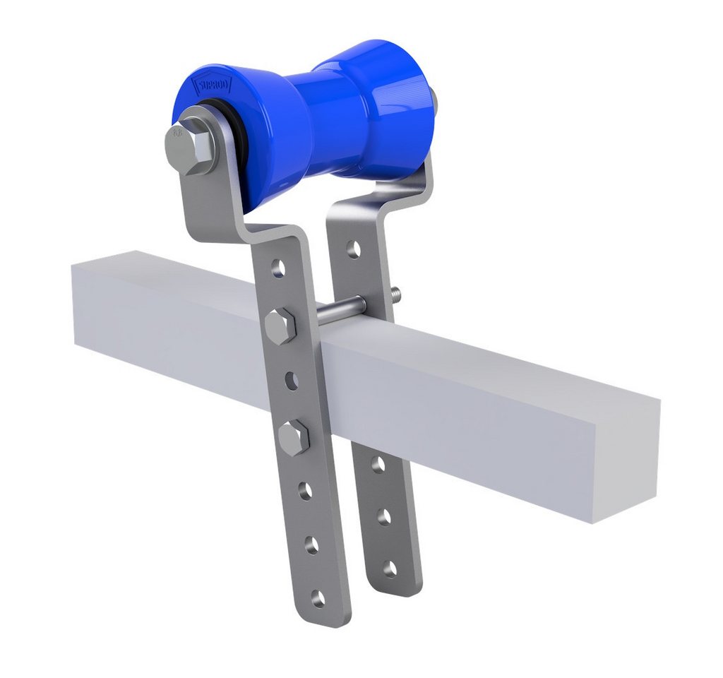 SUPROD Auffahrrampe Polyurethan Kielrolle mit Halter H verzinkt 130 / 50 mm SUPROD Auffahrrampe Polyurethan Kielrolle mit Halter H verzinkt 130 / 50 mm von SUPROD