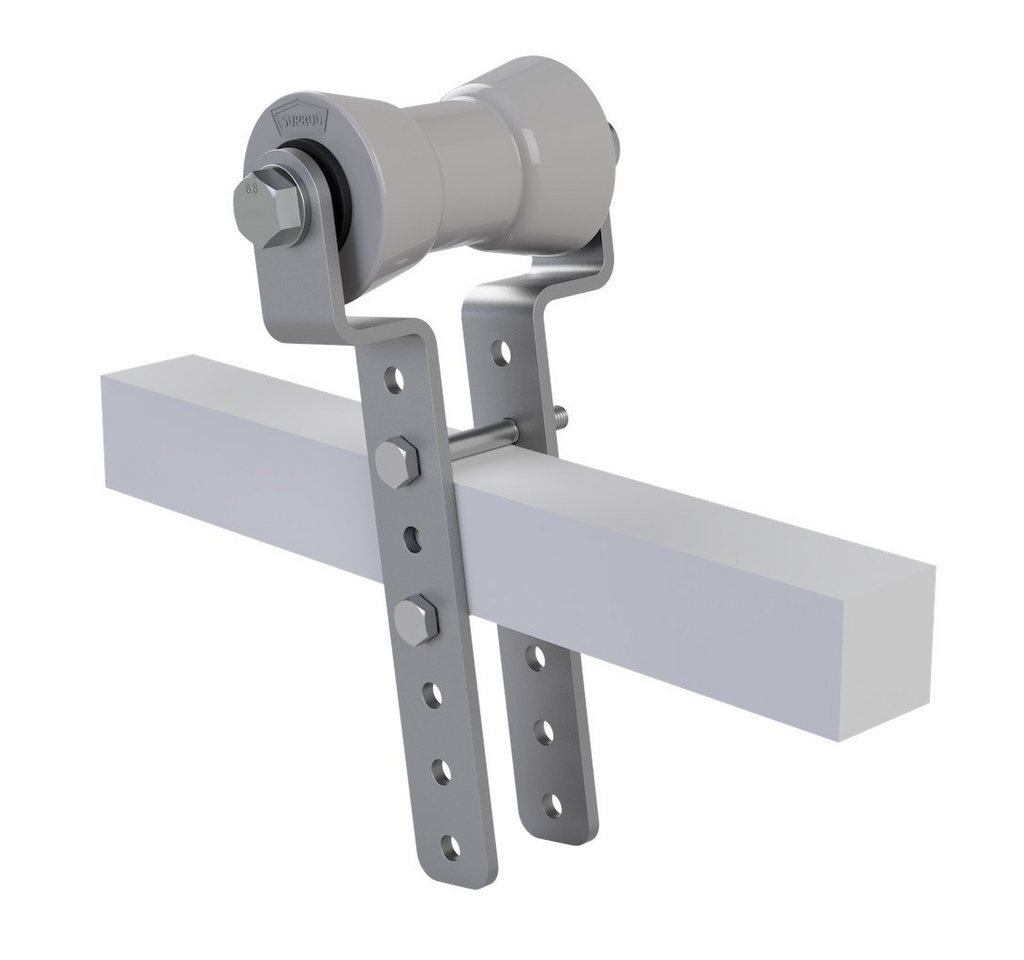SUPROD Auffahrrampe Polyurethan Kielrolle mit Halter H verzinkt 130 / 50 mm SUPROD Auffahrrampe Polyurethan Kielrolle mit Halter H verzinkt 130 / 50 mm von SUPROD