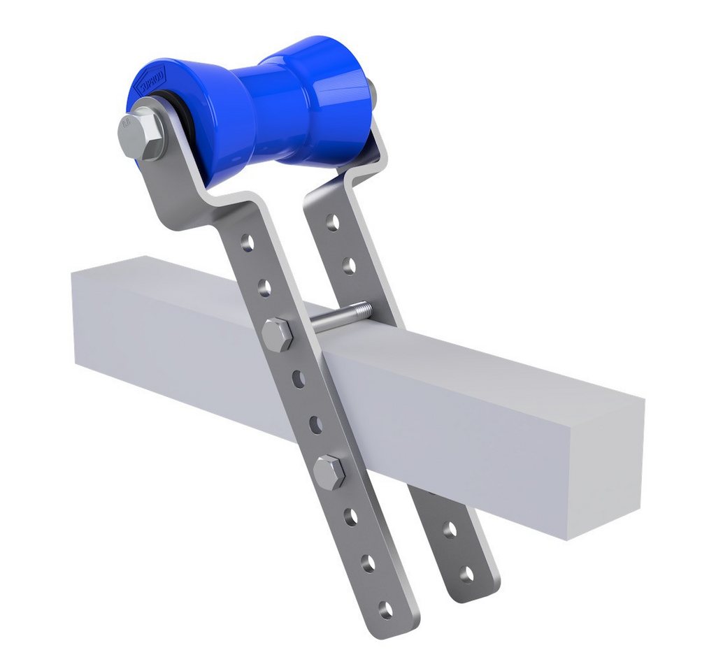SUPROD Auffahrrampe Polyurethan Kielrolle mit Halter H verzinkt 130 / 60 mm, blau SUPROD Auffahrrampe Polyurethan Kielrolle mit Halter H verzinkt 130 / 60 mm, blau von SUPROD