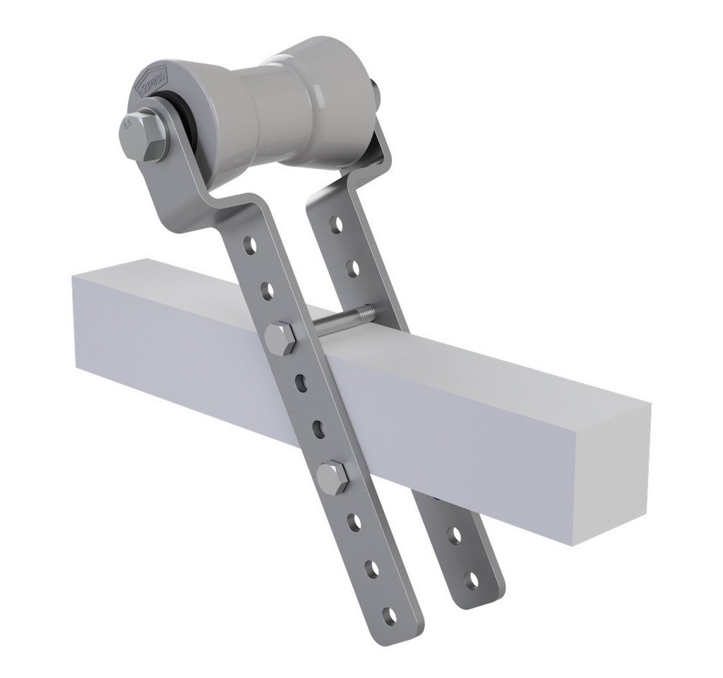 SUPROD Auffahrrampe Polyurethan Kielrolle mit Halter H verzinkt 130 / 60 mm SUPROD Auffahrrampe Polyurethan Kielrolle mit Halter H verzinkt 130 / 60 mm von SUPROD