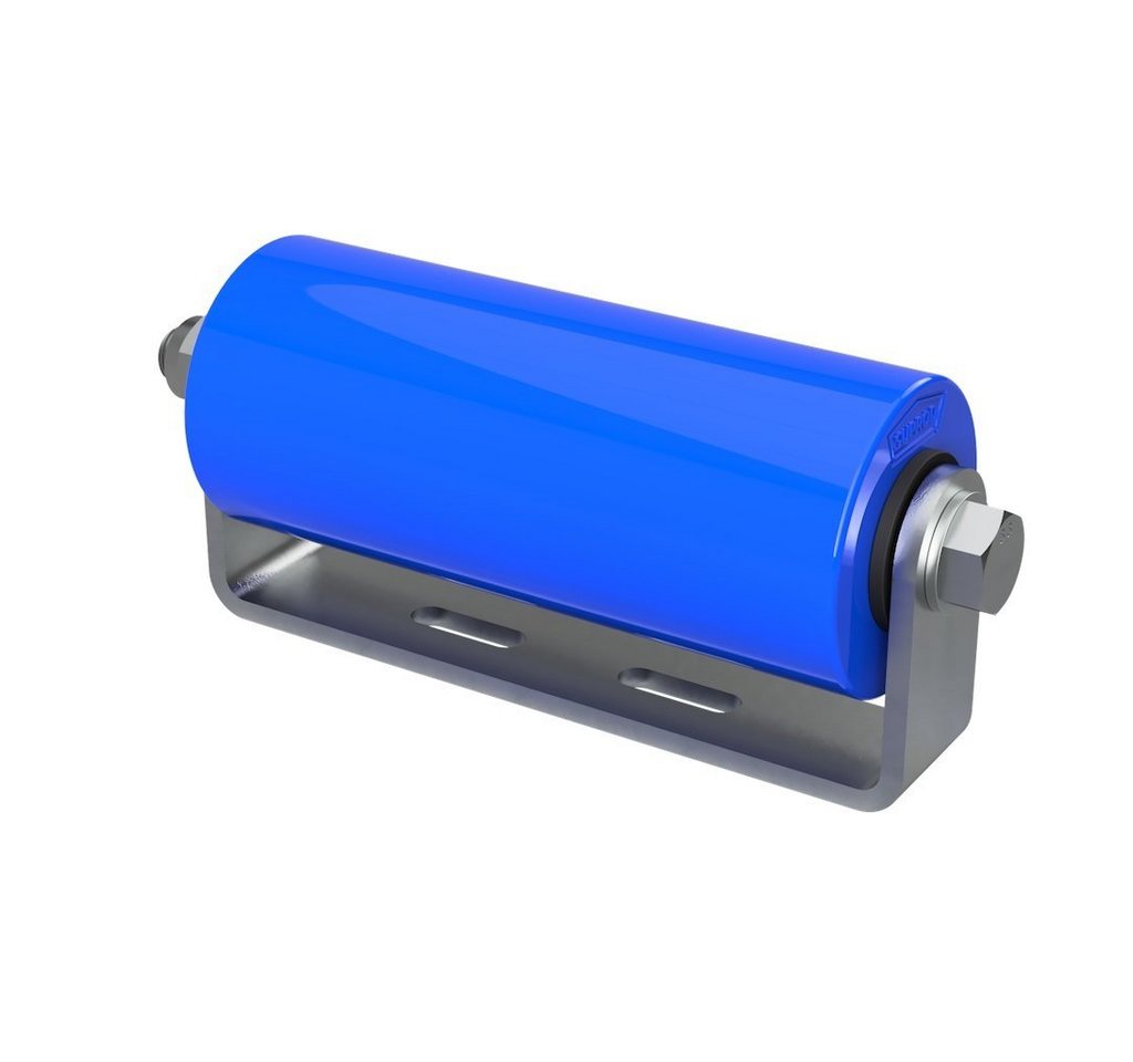 SUPROD Auffahrrampe Polyurethan Seitenrolle mit Halter Sliprolle verzinkt 200 mm, blau von SUPROD