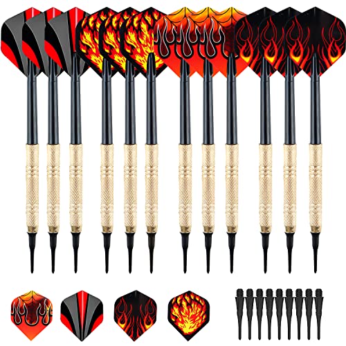 SUPRROW 12 Stück Dartpfeile Set Dartpfeile mit Kunststoffspitze 14g Profi Softdarts, Steel Dartpfeile Set mit 100 Zusätzlichen Dartspitzen SUPRROW 12 Stück Dartpfeile Set Dartpfeile mit Kunststoffspitze 14g Profi Softdarts, Steel Dartpfeile Set mit 100 Zusätzlichen Dartspitzen von SUPRROW