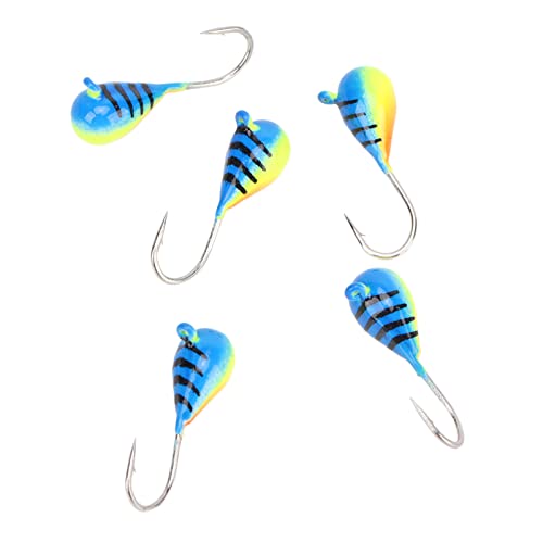 Eisangel-Jigs-Set, 5-teilig, Karbonstahl, Eisangelhaken, Köder für Barsche, Crappie Micro, 5 Mm von SUPYINI