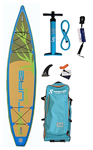 Stemax Nature 12'6 Touring SUP Standup Paddel Board aufblasbar inkl Coil-Leash, Stand up Paddle von SUPwave