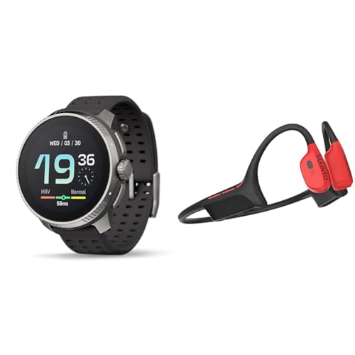 SUUNTO Race Sportuhr - Outdoor Smartwatch, 1,43" Helles AMOLED Display & Wing Open-Ear Knochenschall Kopfhörer,Bluetooth Kabellos Sport Kopfhörer von SUUNTO