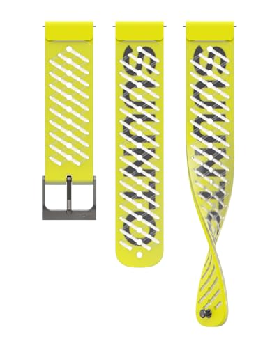 SUUNTO 22 ATH5 Silikon Armband Kompatibel Race, Vertical, 9 Peak Pro, 9 Peak, 5 Peak, Watch Strap Weiches Silikon Ersatzband 22mm Lemon Yellow S+M SUUNTO 22 ATH5 Silikon Armband Kompatibel Race, Vertical, 9 Peak Pro, 9 Peak, 5 Peak, Watch Strap Weiches Silikon Ersatzband 22mm Lemon Yellow S+M von SUUNTO