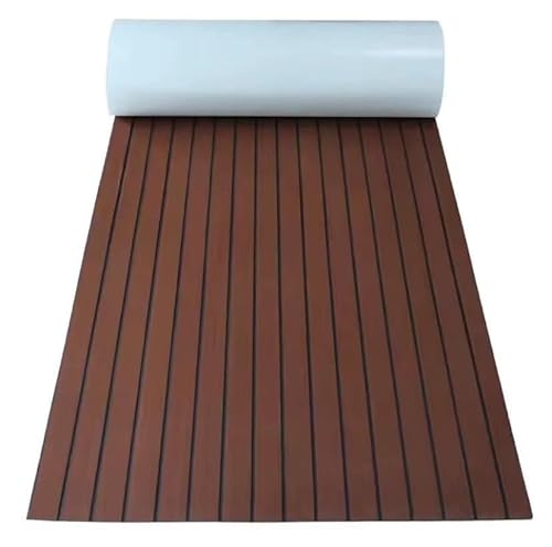 SUWOOPH Schaumstoff-Bodenbelag for Boote, Bodenbelag for Boote, rutschfeste, Selbstklebende Bootsteppich-Platte for Motorboote, Yachten und Kajaks(Dark Brown,60x240cm) von SUWOOPH