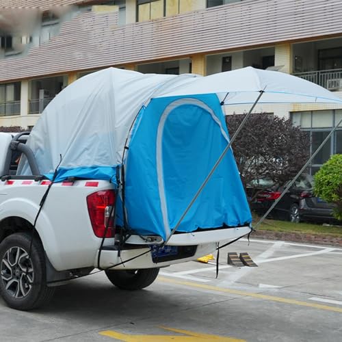 SUYUDD LKW-Ladeflächenzelt, Pickup-Truck-Zelt mit Regenschicht und Tragetasche, wasserdichtes Doppellagiges LKW-Zelt für Camping, Reisen, Outdoor-Aktivitäten von SUYUDD