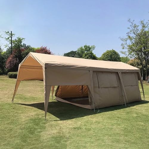 SUYUDD Aufblasbares Glamping-Zelt mit Pumpe, aufblasbares Hauszelt für 5–8 Personen, luxuriöses Outdoor-Familien-Campingzelt, aufblasbares Luftzelt, einfacher Aufbau von SUYUDD