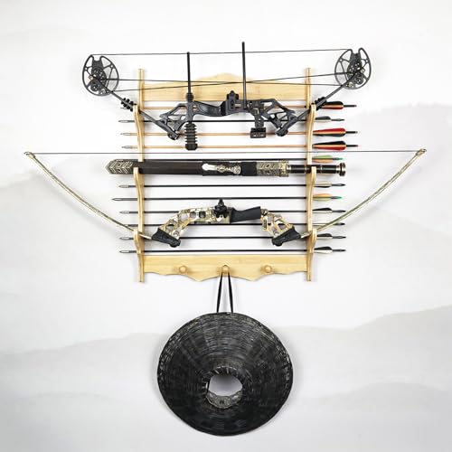 SUYUDD Wandhalterung Schwertständer Bambus Bogen Pfeil Wandregal Aufbewahrung Display Halter Bogen Pfeil Rack Schwert Display Halter, 1-6 Schicht SUYUDD Wandhalterung Schwertständer Bambus Bogen Pfeil Wandregal Aufbewahrung Display Halter Bogen Pfeil Rack Schwert Display Halter, 1-6 Schicht von SUYUDD