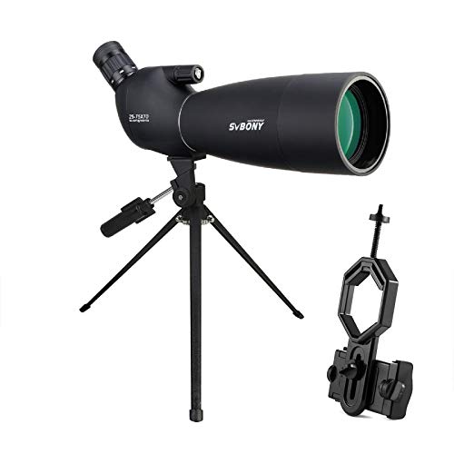 Svbony SV28 Spektiv mit Stativ, 25–75 x 70, hohe Leistungsreichweite, für Vogelbeobachtung, HD, IP65 wasserdicht, abgewinkelt, mit Tragetasche, Sternenbeobachtung, Wildbeobachtung Svbony SV28 Spektiv mit Stativ, 25–75 x 70, hohe Leistungsreichweite, für Vogelbeobachtung, HD, IP65 wasserdicht, abgewinkelt, mit Tragetasche, Sternenbeobachtung, Wildbeobachtung von SVBONY