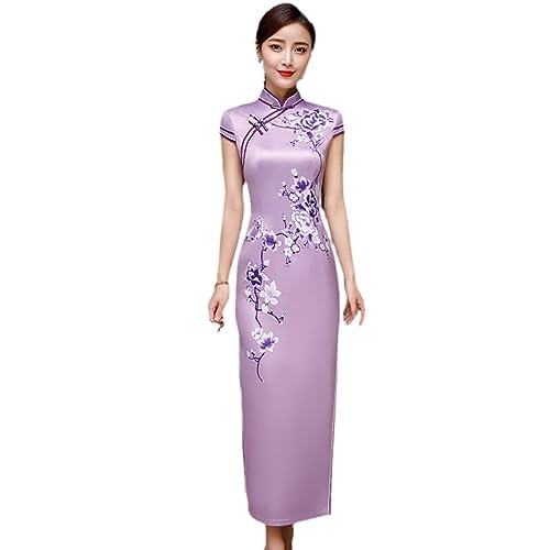 Chinesisches Kleid Für Damen – Qipao-Kleid, Moderne Seide, Chinesische Traditionelle Damenkleider, Modernes Cheongsam, Elegantes Vestidos, Hochzeits-Partykleid, Stil B, L von SWEPER