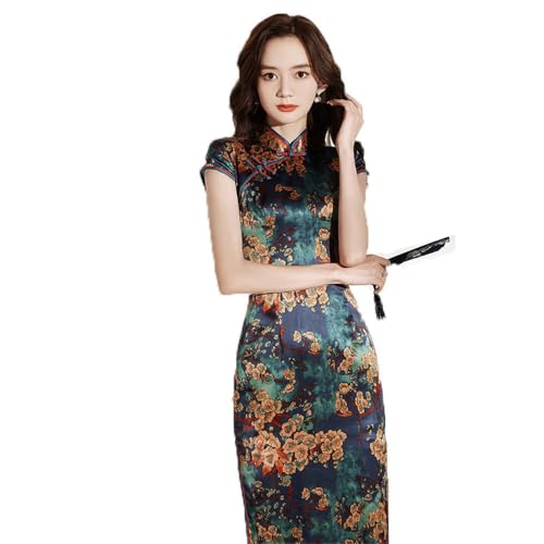 Chinesisches Kleid Für Damen – Sommer-Laufsteg, Langes Cheongsam, High Sense, Traditionelles Retro-Qipao, Kostüme Im Chinesischen Stil, Abendkleid Für Damen, Stil A, XXL Chinesisches Kleid Für Damen – Sommer-Laufsteg, Langes Cheongsam, High Sense, Traditionelles Retro-Qipao, Kostüme Im Chinesischen Stil, Abendkleid Für Damen, Stil A, XXL von SWEPER