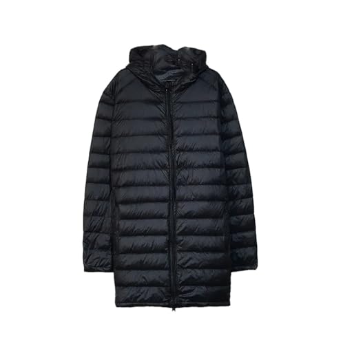 Herren Daunenjacke - Große Größe Winter Lange Daunenjacke Männer Feder Parka Mann Ultraleichte Daunenjacke Männer Leichte Warme Pufferjacken,Schwarz,S von SWEPER