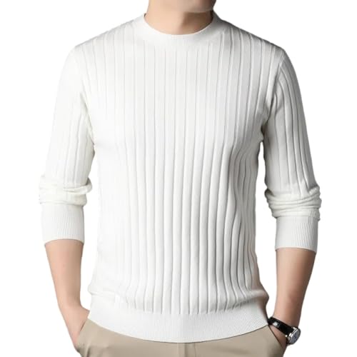 Herren Pullover - Herbst Winter Herren Rundhalspullover Vertikale Streifen Einfarbiger Pullover Mitteldicker Pullover Innenbekleidung Herrenbekleidung Unterhemd,Weiß,XXL Herren Pullover - Herbst Winter Herren Rundhalspullover Vertikale Streifen Einfarbiger Pullover Mitteldicker Pullover Innenbekleidung Herrenbekleidung Unterhemd,Weiß,XXL von SWEPER