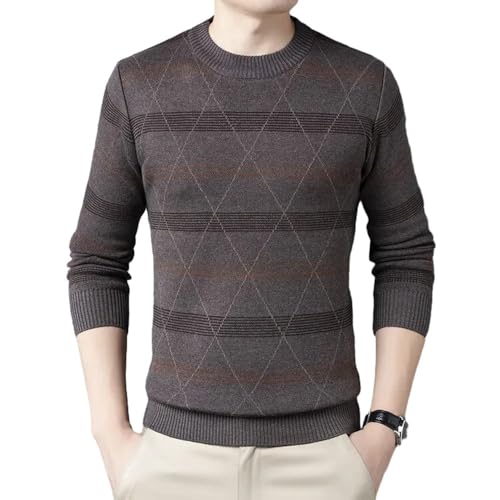 Herren Pullover - Herren Rundhals Langarm Slim Fit Pullover Mode Lässig Herren Warmer Pullover,Khaki,L Herren Pullover - Herren Rundhals Langarm Slim Fit Pullover Mode Lässig Herren Warmer Pullover,Khaki,L von SWEPER