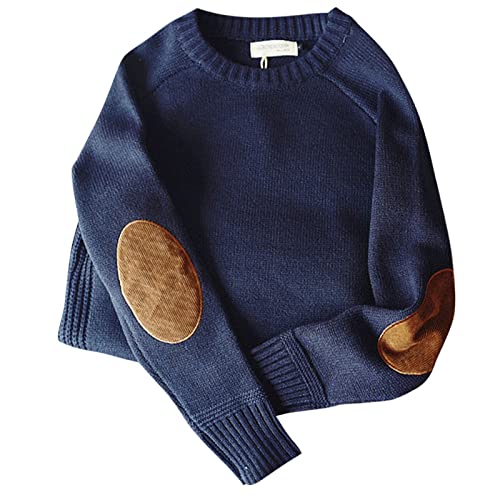 Herren Pullover - Herren Pullover Pullover Fashion Patch Designs Strickpullover Herren Streetwear O Neck Kausal Pullover Herren Plus Size,Blau,L Herren Pullover - Herren Pullover Pullover Fashion Patch Designs Strickpullover Herren Streetwear O Neck Kausal Pullover Herren Plus Size,Blau,L von SWEPER