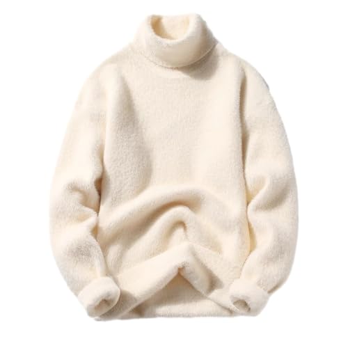 Herren Pullover - Pullover Männer Winter Rollkragen Dicker Pullover Männer Student Jugend Pullover Herbst Herren Pullover Größe S-3Xl,Beige,XXL Herren Pullover - Pullover Männer Winter Rollkragen Dicker Pullover Männer Student Jugend Pullover Herbst Herren Pullover Größe S-3Xl,Beige,XXL von SWEPER