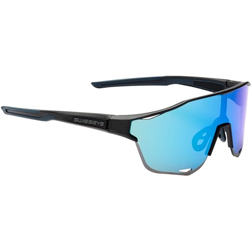 Swiss Eye Unisex Arrow 2 Sportbrille, black matt-blue smoke, OneSize von SWISSEYE