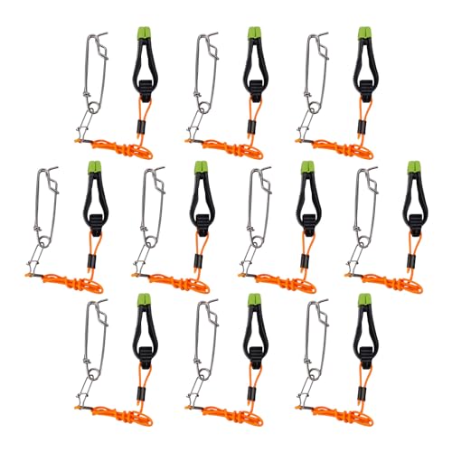 SWTHM Downrigger-Entriegelungs-Clips, Angelschnur-Entriegelungs-Clips mit verstellbarer Klemme, 9 cm Vorfach mit Schnappverschluss für Hobelbrett, Gewicht, Drachen, Schleppdrachen, 10 Stück SWTHM Downrigger-Entriegelungs-Clips, Angelschnur-Entriegelungs-Clips mit verstellbarer Klemme, 9 cm Vorfach mit Schnappverschluss für Hobelbrett, Gewicht, Drachen, Schleppdrachen, 10 Stück von SWTHM