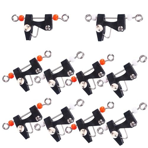 SWTHM Downrigger-Entriegelungs-Clips, verstellbare Angelspannung, Trolling, Hobel, Board-Clips, Boot, Schleppclip, Angel-Entriegelungsclip für Outrigger, Downrigger, 10 Stück SWTHM Downrigger-Entriegelungs-Clips, verstellbare Angelspannung, Trolling, Hobel, Board-Clips, Boot, Schleppclip, Angel-Entriegelungsclip für Outrigger, Downrigger, 10 Stück von SWTHM