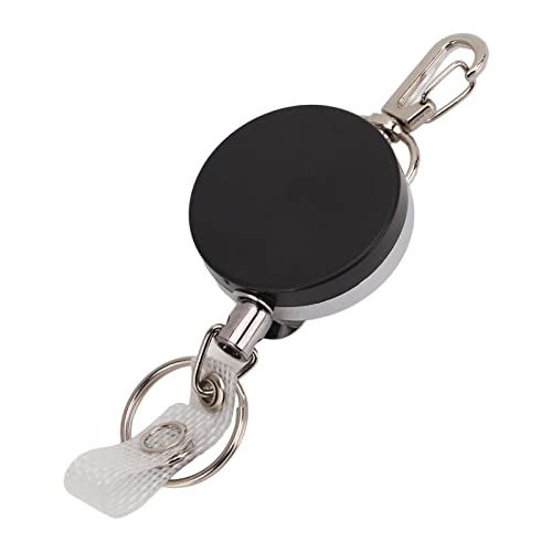 SWZA Einziehbarer Schlüsselbund mit 24,8-Zoll-Drahtseil aus Edelstahl, elastischer Schlüsselbund, tragbarer Metall-Schlüsselanhänger, Schlüsselhalter für den Außenbereich von SWZA