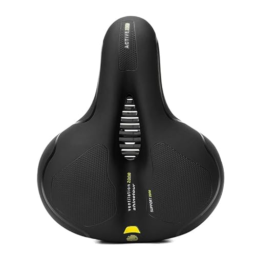 ORTHOBACK® CloudComfort - Ergonomischer Fahrradsattel gegen Rücken- & Gesäßschmerzen (Gelb) von SWZEC