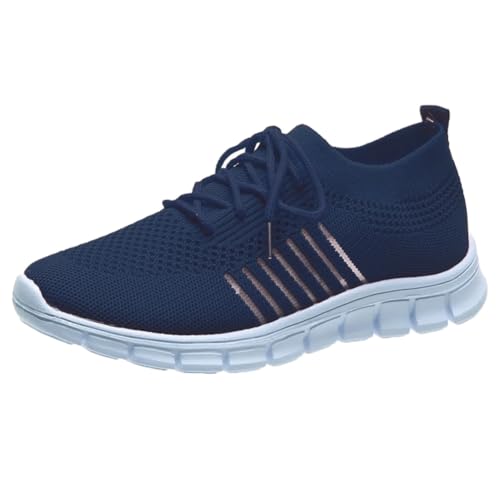 SWZEC Wolff - Orthopädische Eleganz Sneakers (40,Navy blau) von SWZEC