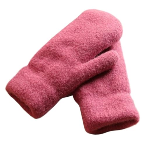 SXJY Warme Handschuhe, Winter, Damen, verdickte Strickhandschuhe, Damen, Herbst und Winter, Radfahren, doppellagig, warme Handschuhe (C) von SXJY