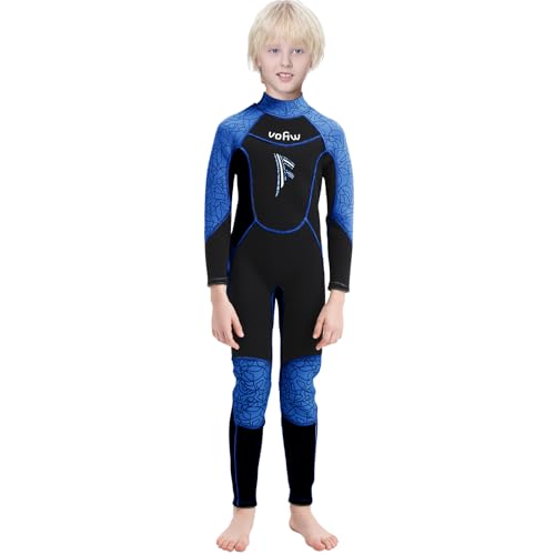 SXSHUN Kinder Jungen Neoprenanzug Mädchen 3.5MM Einteiler Tauchanzug Langärmeliger Vollanzüge Sonnenschutz Bademode Unisex Wetsuit für Surfen, Blau, 4/117-125CM/16-23KG SXSHUN Kinder Jungen Neoprenanzug Mädchen 3.5MM Einteiler Tauchanzug Langärmeliger Vollanzüge Sonnenschutz Bademode Unisex Wetsuit für Surfen, Blau, 4/117-125CM/16-23KG von SXSHUN