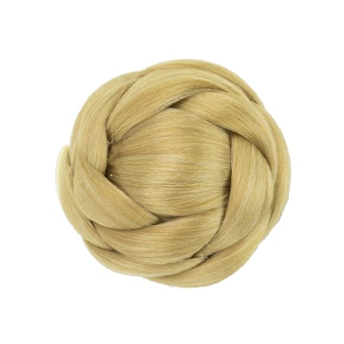 SXSWCH Haarteile, Synthetisches Haar, geflochtener Chignon, Tänzer-Haar, Donut-Haarteile, Scrunchie, Krallen-Haarknoten, Hochsteckfrisur für Hochzeitsfeier, Haarknoten (braun mischen) von SXSWCH