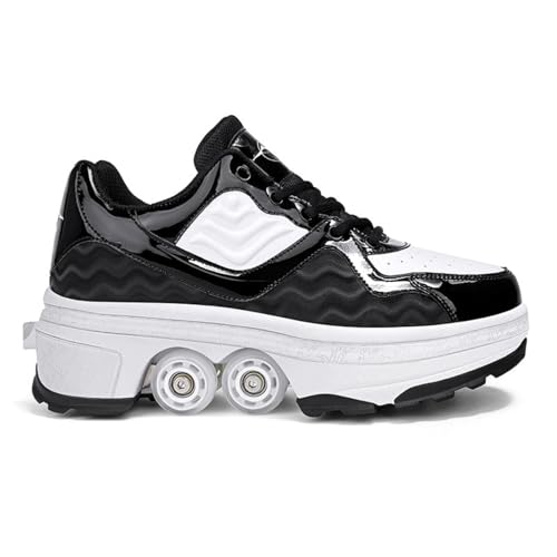 Kinder Rollschuhe für Jungen Einstellbare Rollschuhe für Männer Frauen Mädchen mit 4 Rädern für Indoor Outdoor Quad Skates,33 von SXZHSM