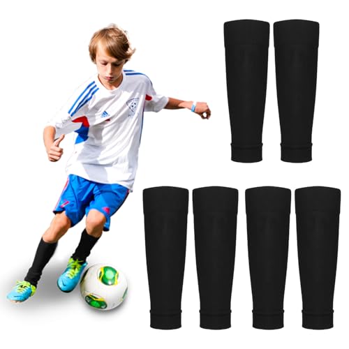 SYEYCW 3 Paar Kinder Fußball Stutzen, Schwarz Atmungsaktiv Schienbeinschoner Socken, Tubes Sportsocken, Elastische Fußballsocken Stutze, Stulpen Kinder Fußball Stutzen, für Fußballspiele Anfänger SYEYCW 3 Paar Kinder Fußball Stutzen, Schwarz Atmungsaktiv Schienbeinschoner Socken, Tubes Sportsocken, Elastische Fußballsocken Stutze, Stulpen Kinder Fußball Stutzen, für Fußballspiele Anfänger von SYEYCW